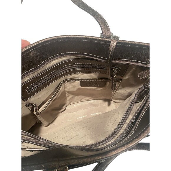 Michael Kors Jet Set Tote Medium Brown Leather Shoulder Bag - Picture 5 of 15